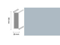 Плинтус Широкий плинтус Cubu flex life XL 60/19 W199 Серебряный фото 1 | FLOORDEALER